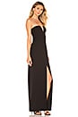 view 2 of 3 Strapless High Slit Gown in Black