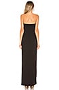 view 3 of 3 Strapless High Slit Gown in Black