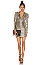 view 1 of 3 Metallic Shirred Dress in Gold Combo