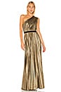 view 1 of 4 Pleat Gown in Gold