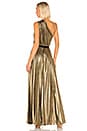 view 3 of 4 Pleat Gown in Gold
