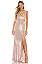view 1 of 4 Cut Out Gown in Rose Gold