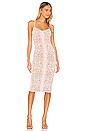 view 1 of 4 Bodycon Sleeveless Midi Dress in Bare Pink Combo