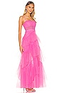 view 2 of 4 Corset Tulle Gown in Vibrant Pink