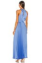 view 3 of 3 Pleat Halter Gown in Cassis Blue