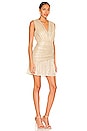 view 2 of 4 Ruched Mini Dress in Gold