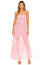 view 1 of 3 Corset Tulle Gown in Pink Rose