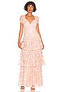 view 1 of 3 VESTIDO NOCHE LONG TIERED in Bare Pink