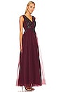 view 2 of 5 Long Lace Evening Dress in Deep Cranberry