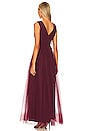 view 3 of 5 Long Lace Evening Dress in Deep Cranberry