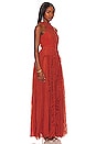 view 2 of 3 Pleated Gown in Cinnamon Stick