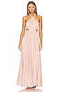 view 1 of 4 Metallic Evening Gown in Bare Pink