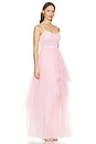 view 2 of 3 Corset Tiered Gown in Pink Rose
