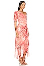 view 2 of 3 One Shoulder Midi Dress in Coral