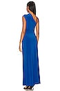 view 3 of 4 One Shoulder Cut Out Gown in Blue