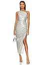 view 1 of 3 Shimmer Evening Dress in Silver