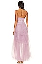 view 3 of 3 Ruffled High Low Gown in Mulberry