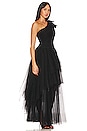 view 2 of 3 One Shoulder Evening Dress in Black