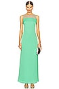 view 2 of 3 Sleeveless Cut Out Gown in Green
