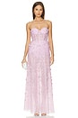 view 1 of 4 Long Floral Evening Dress in Lilac