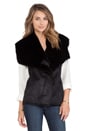 view 2 of 4 Stefano Faux Fur Vest in Black