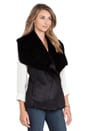 view 3 of 4 Stefano Faux Fur Vest in Black
