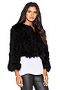 view 3 of 4 Margaret Maribou Feathered Jacket in Black