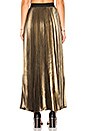 view 3 of 4 Pleated Maxi Skirt in Black Gold
