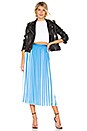view 4 of 4 Pleated Midi Skirt in French Blue Combo