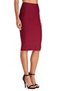 view 2 of 3 Leger Pencil Skirt in Deep Cranberry