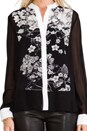 view 4 of 6 Keline Button Up Top in Black Combo