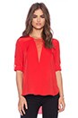 view 1 of 5 Marrisa Woven Top in Jewel Red