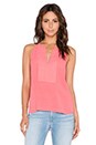 view 1 of 3 Split Front Halter Tank in Coral Reef