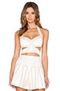 view 1 of 4 Katrin Embroidered Crop Top in Off White