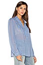 view 2 of 5 Ruffle Front Blouse in Chambray