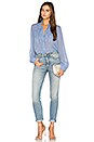 view 4 of 5 Ruffle Front Blouse in Chambray
