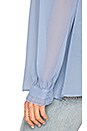 view 5 of 5 Ruffle Front Blouse in Chambray