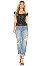 view 4 of 4 Hadli Tie Front Bustier in Black