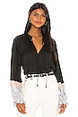 view 1 of 5 Colorblock Blouse in Black Combo
