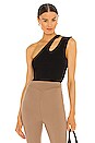 view 1 of 4 One Shoulder Tank in Black