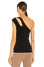 view 3 of 4 One Shoulder Tank in Black