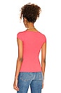 view 3 of 4 Sweetheart Neck Knit Top in Calypso Coral