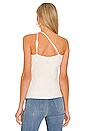 view 3 of 4 One Shoulder Rib Top in Off White
