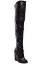 view 2 of 5 BOTTES AU-DESSUS DU GENOU ET SEMELLE COMPENSÉE GIAN in Black