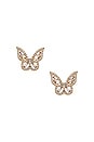 view 1 of 2 BOUCLES D'OREILLES ICED OUT in Gold