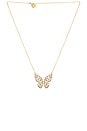 view 1 of 2 Iced Out Butterfly Necklace in Gold