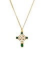 view 2 of 2 Magdalene Cross Necklace in Emerald