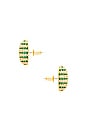 view 2 of 2 Erin Studs in Gold & Green