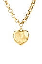 view 2 of 2 Puffy Heart Necklace in Gold