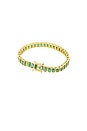 view 3 of 3 Esmi Rectangle Tennis Bracelet in Gold Filled Emerald